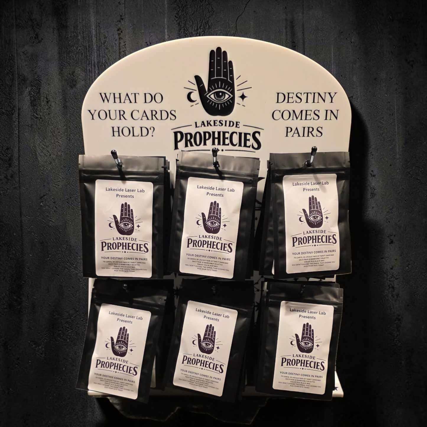Lakeside Prophecies™ Tarot Earrings – Blind Pick Mystery Pair (Hypoallergenic, Lightweight, UV‑Printed Acrylic)