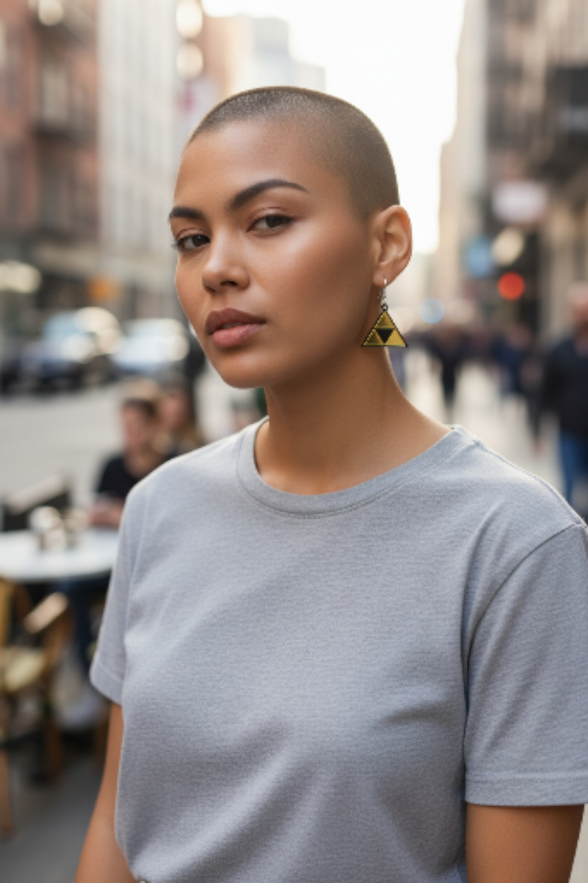 3Force-Inspired Geometric Earrings – Hypoallergenic Acrylic, Gamer Chic