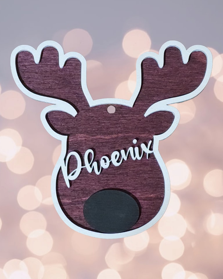Reindeer Ornament | Custom | Personalized