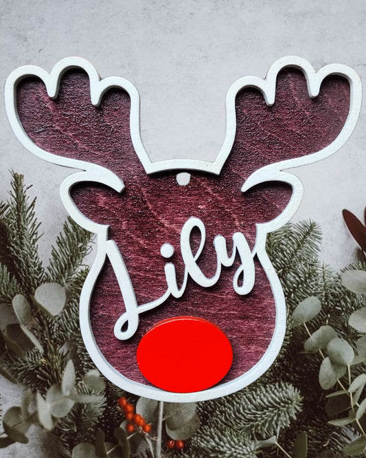 Reindeer Ornament | Custom | Personalized