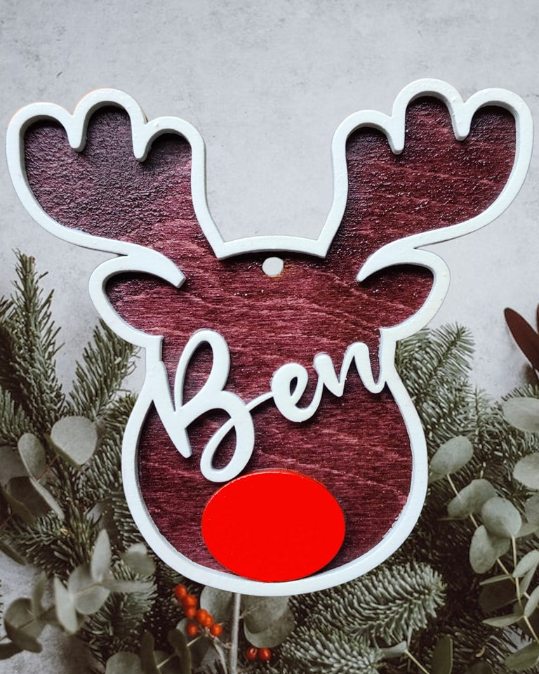 Reindeer Ornament | Custom | Personalized