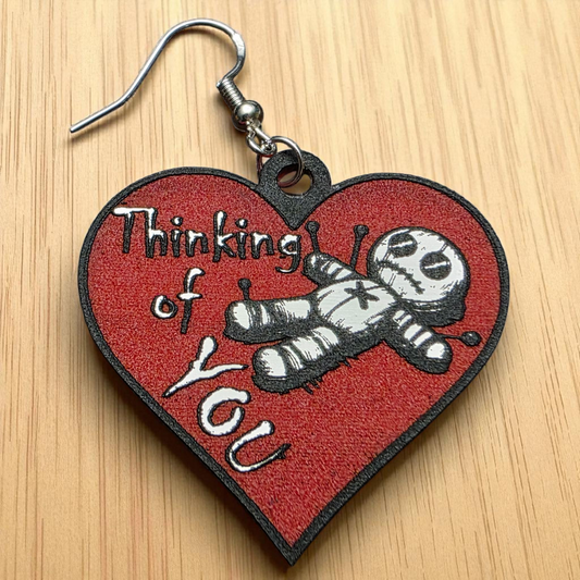 Voodoo Doll Earrings | Thinking of You | Lightweight | Hypoallergenic