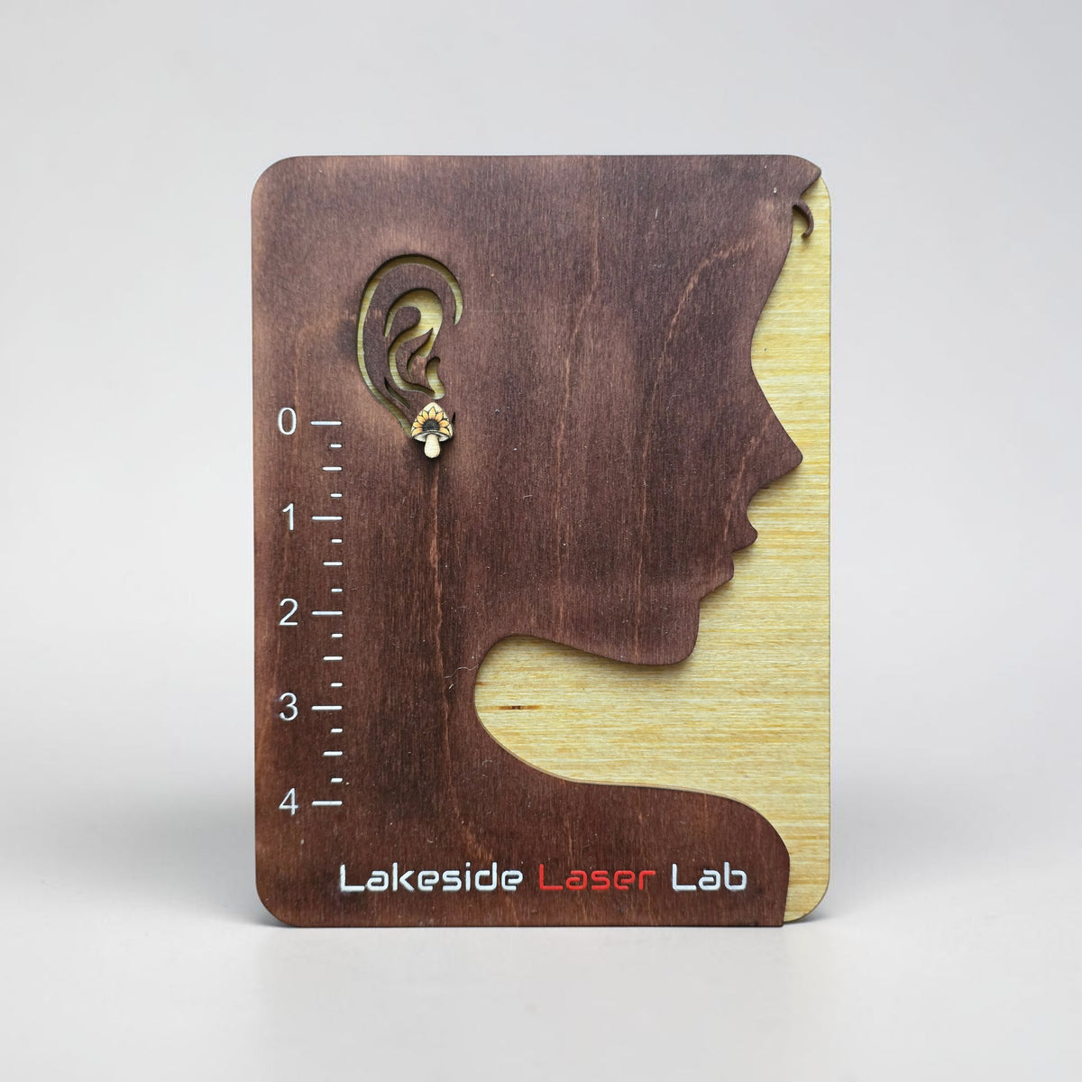 Wooden Mushroom Stud Earrings – Floral, Morel & Celestial Designs