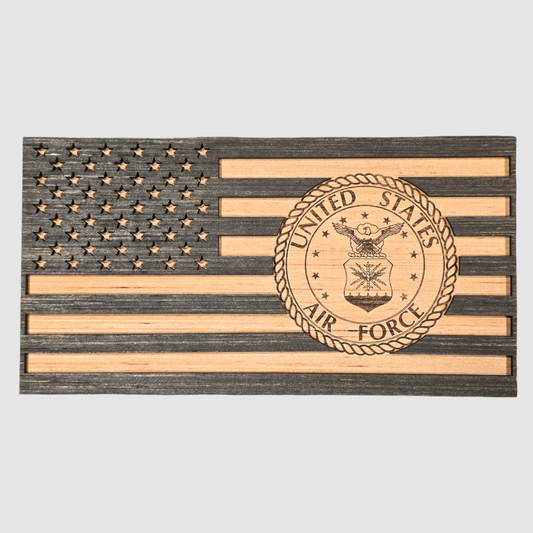 United States Air Force Wooden Flag – Handcrafted Tribute