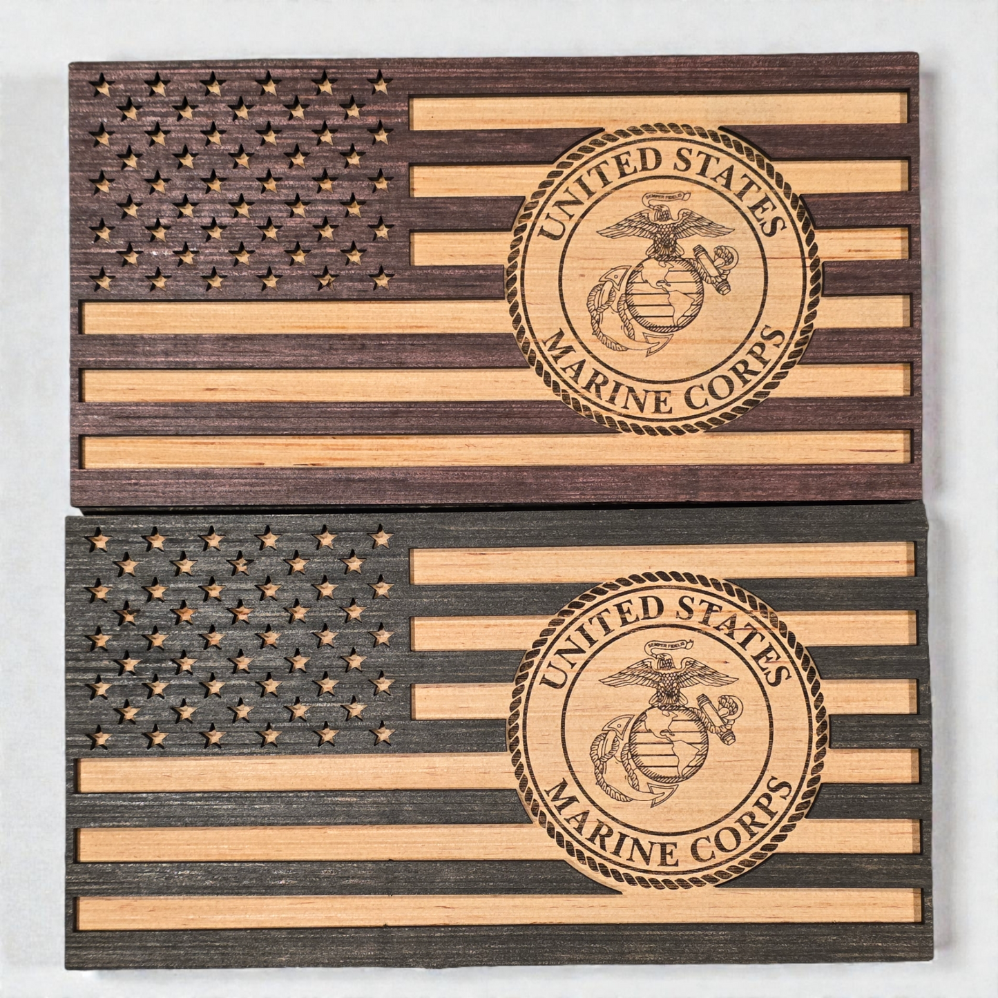 United States Marine Corps Wooden Flag – Handcrafted Tribute