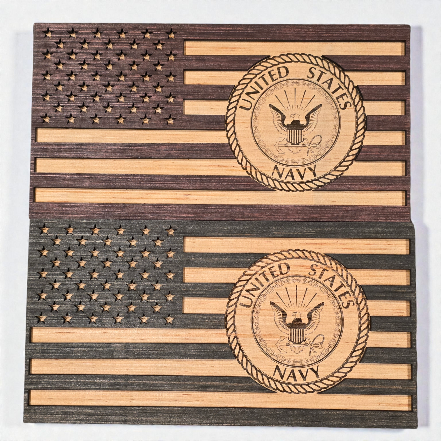 United States Navy Wooden Flag – Handcrafted Tribute