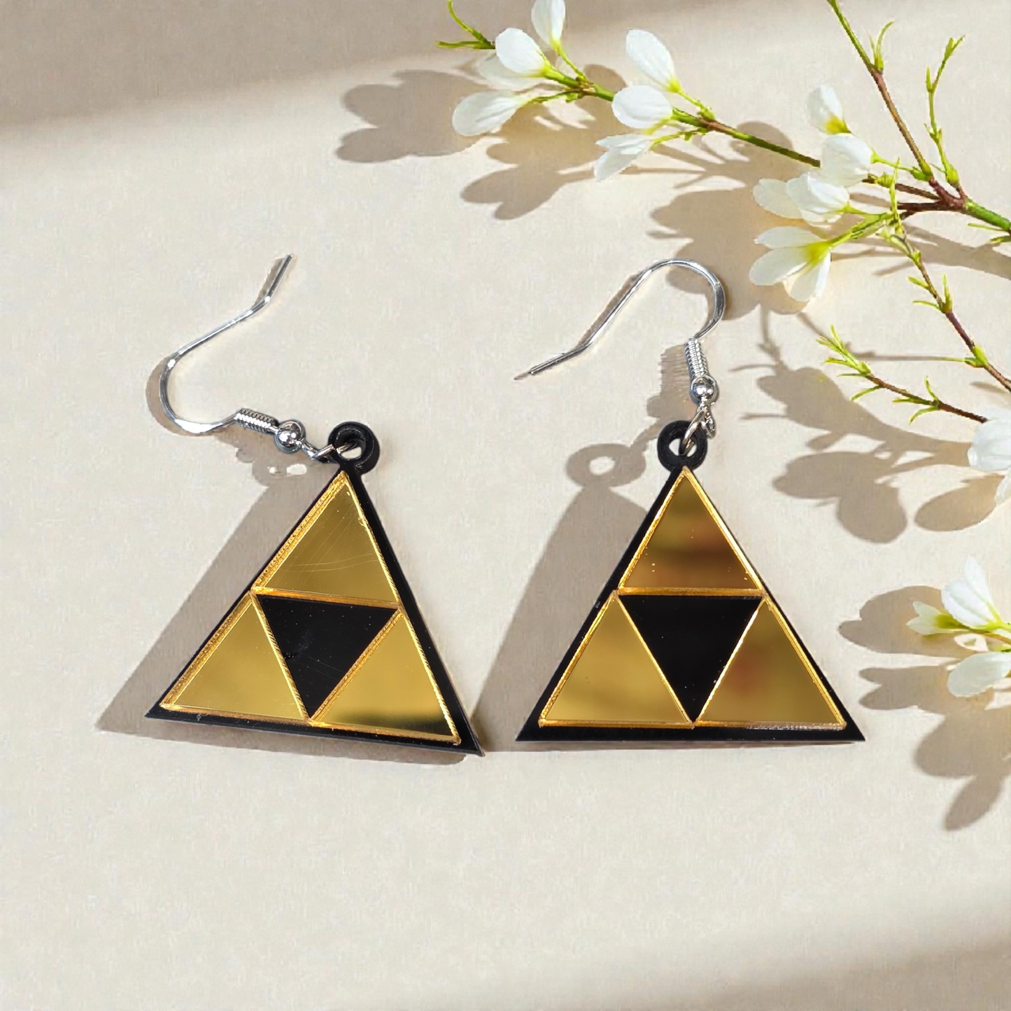 3Force-Inspired Geometric Earrings – Hypoallergenic Acrylic, Gamer Chic