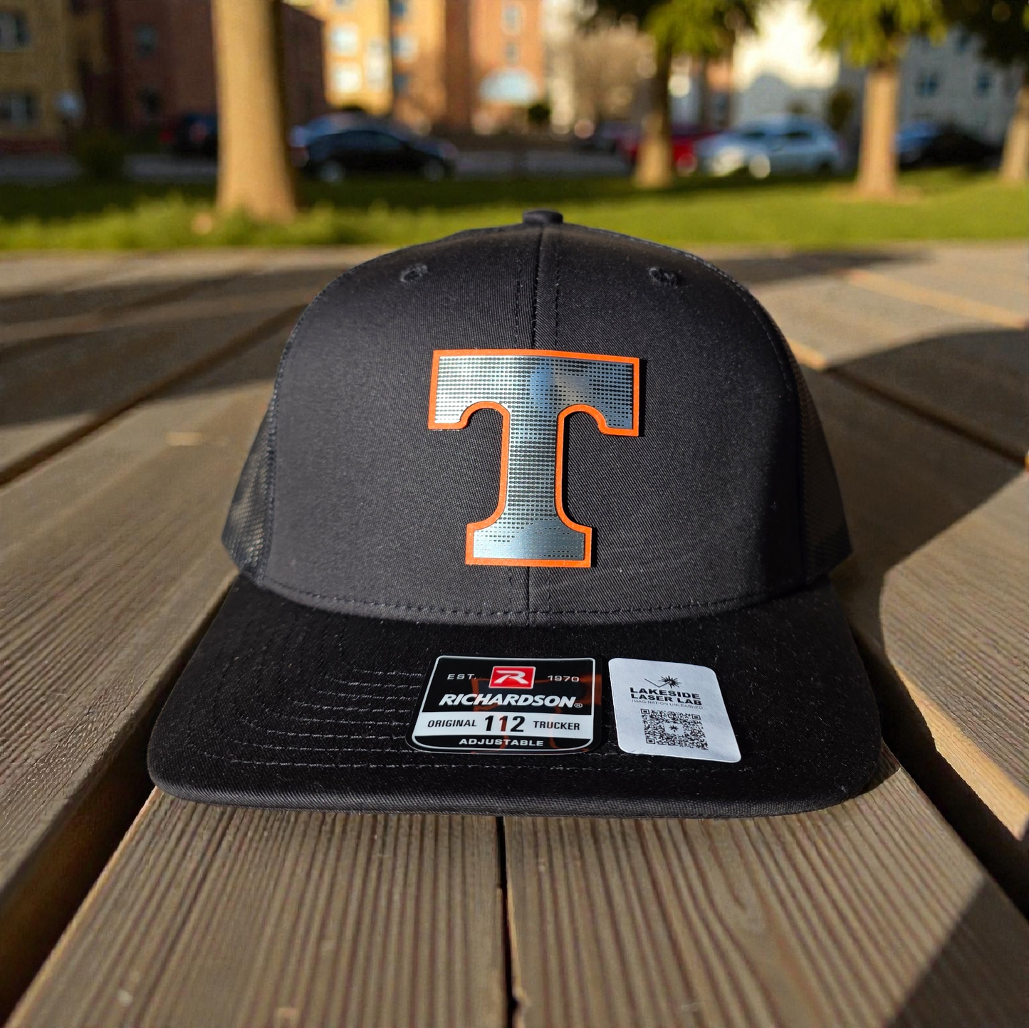 Blackout Richardson 112 Trucker Hat – Pixel Smoke “T” Patch, Snapback Cap