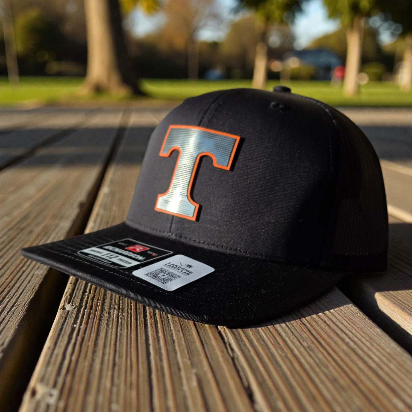 Blackout Richardson 112 Trucker Hat – Pixel Smoke “T” Patch, Snapback Cap