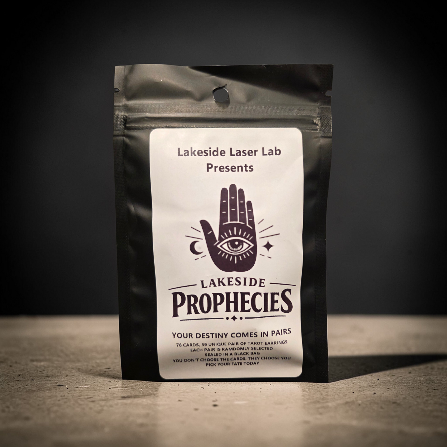 Lakeside Prophecies™ Tarot Earrings – Blind Pick Mystery Pair (Hypoallergenic, Lightweight, UV‑Printed Acrylic)