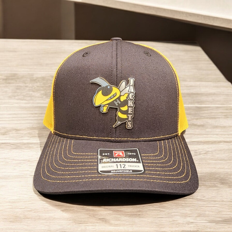 Richardson 112 Trucker Snapback | OSFM | Yellow and Black | Yellowjacket