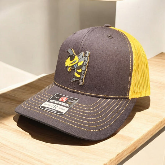 Richardson 112 Trucker Snapback | OSFM | Yellow and Black | Yellowjacket