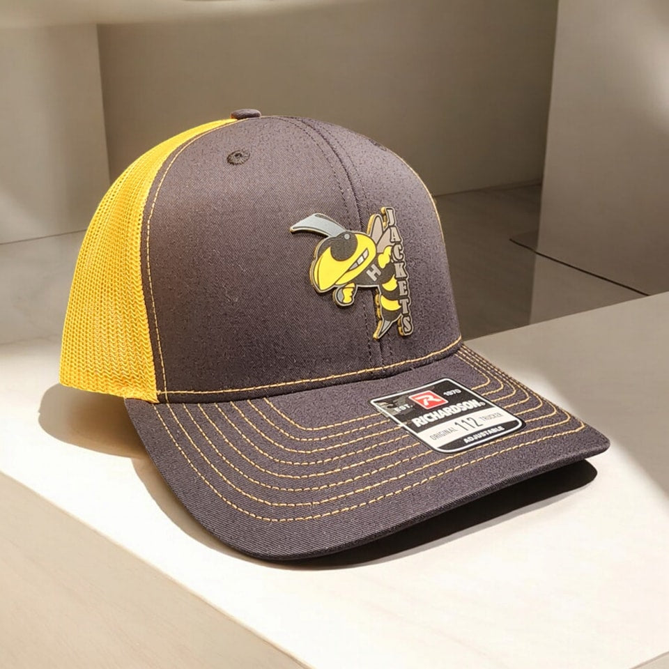Richardson 112 Trucker Snapback | OSFM | Yellow and Black | Yellowjacket