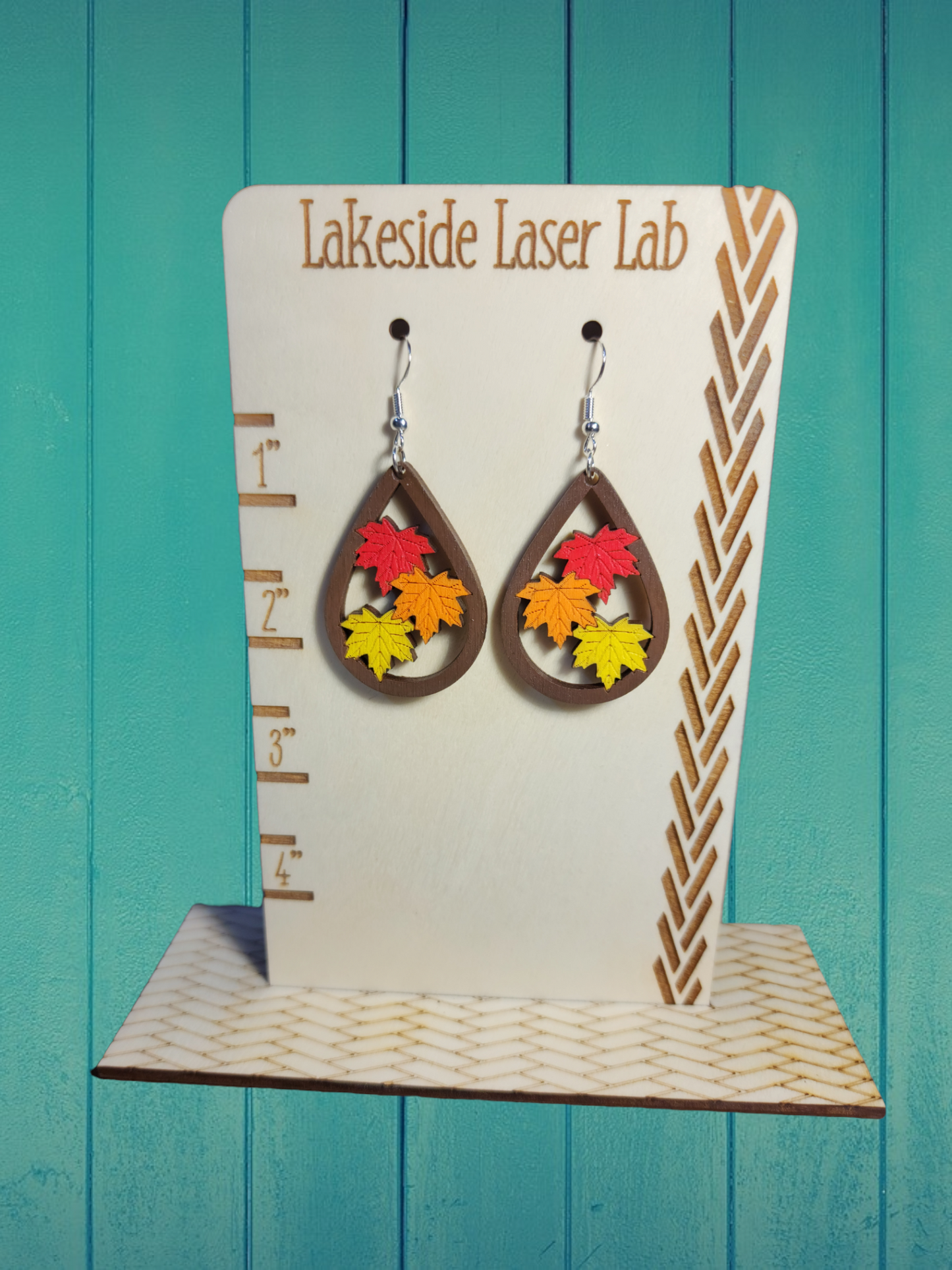 Fall Leaf Teardrop Dangles