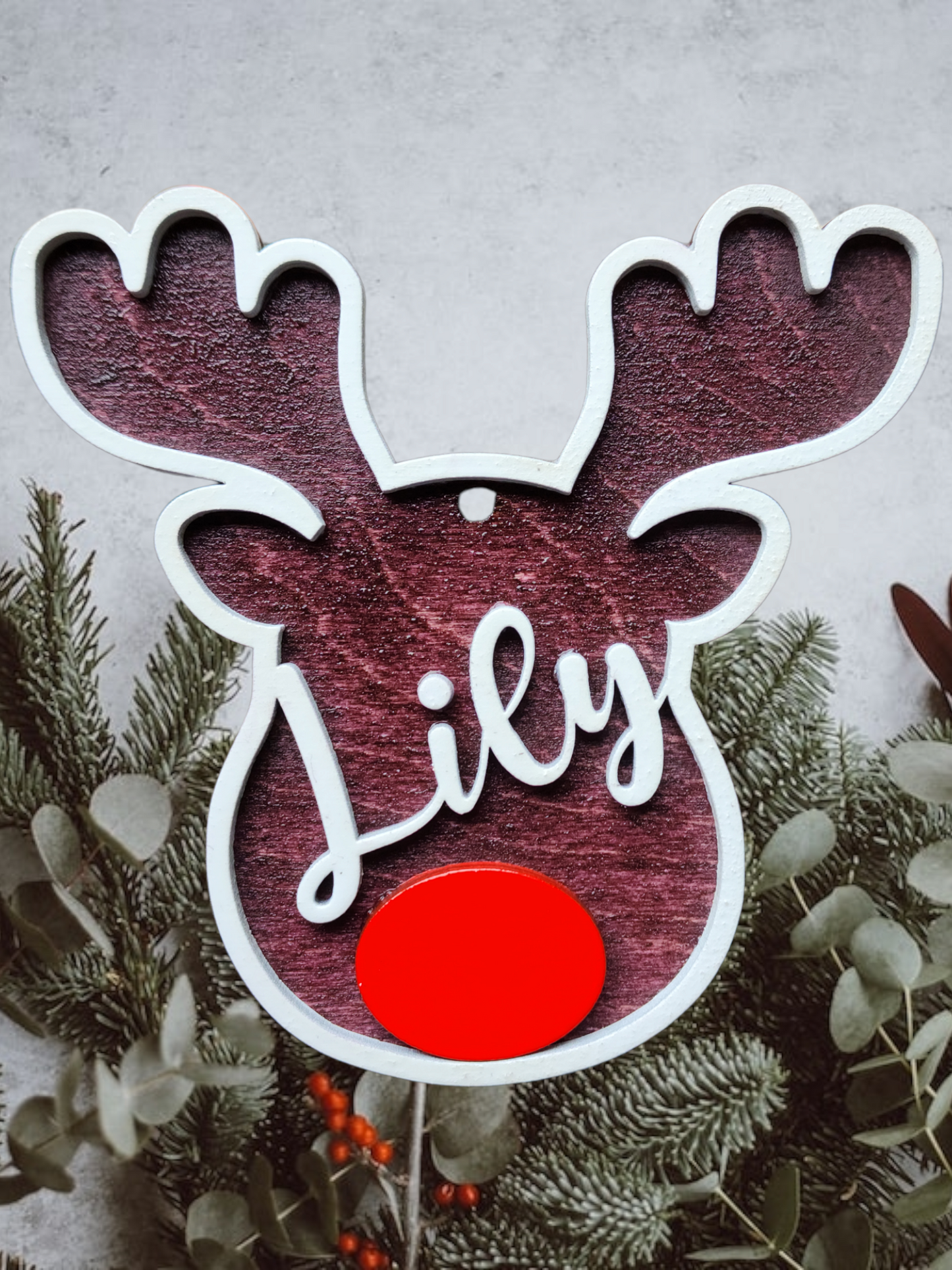 Custom Personalized Reindeer Ornament