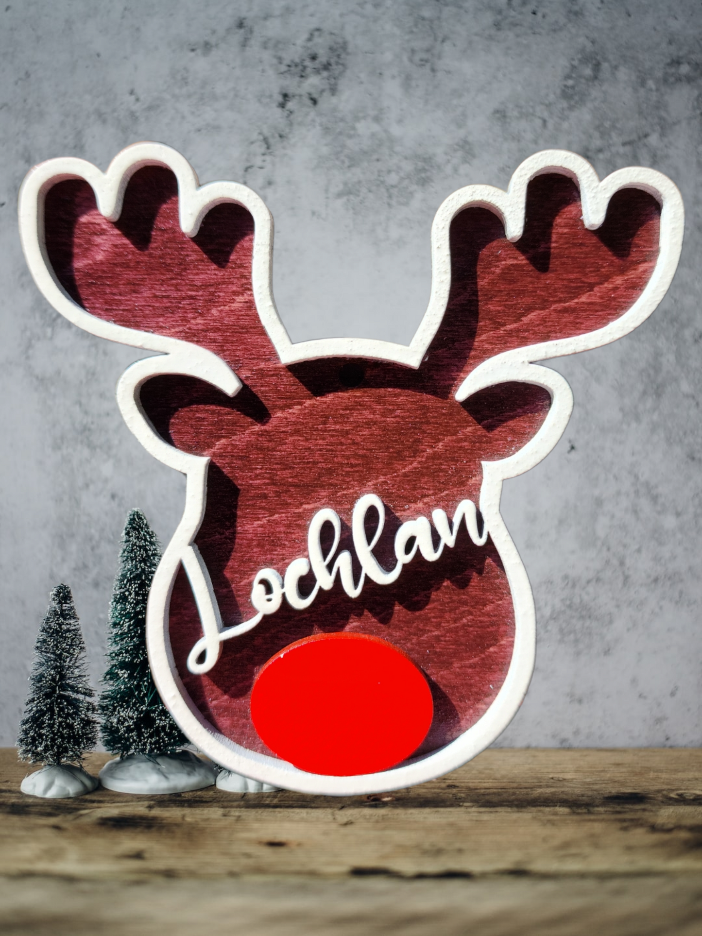 Custom Personalized Reindeer Ornament