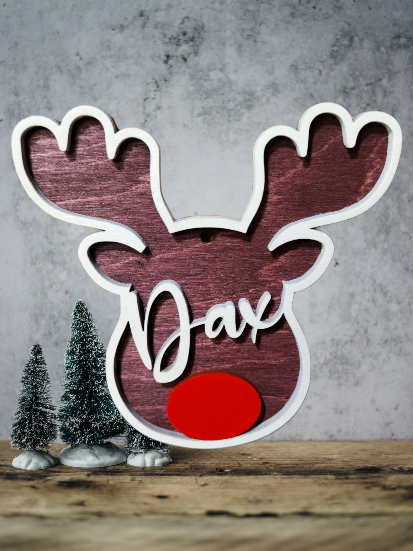 Custom Personalized Reindeer Ornament