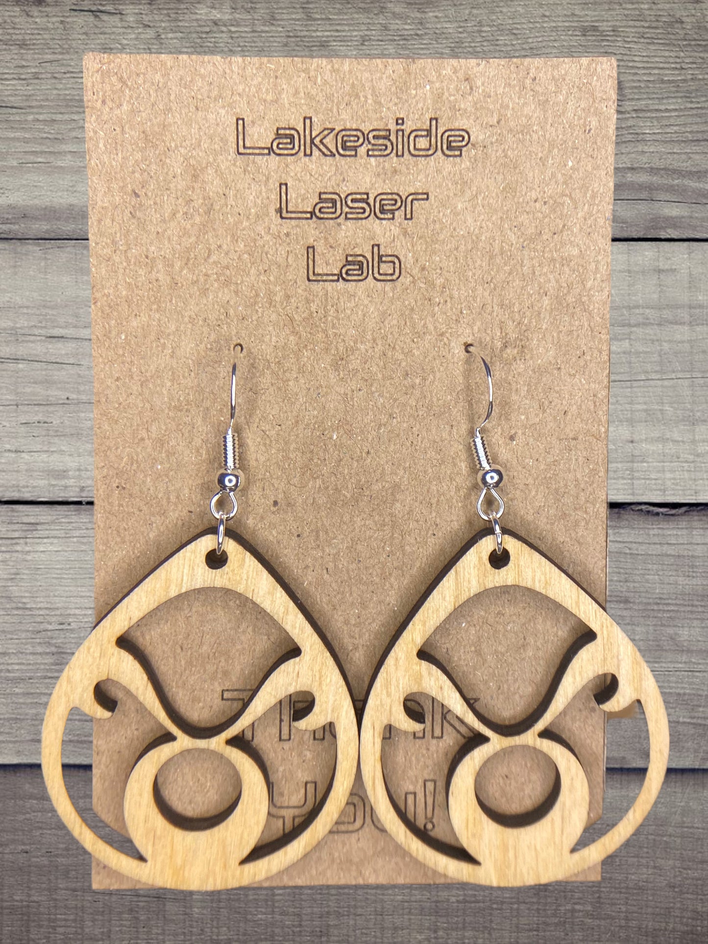 Natural Wood Zodiac Dangles (All Signs Available)