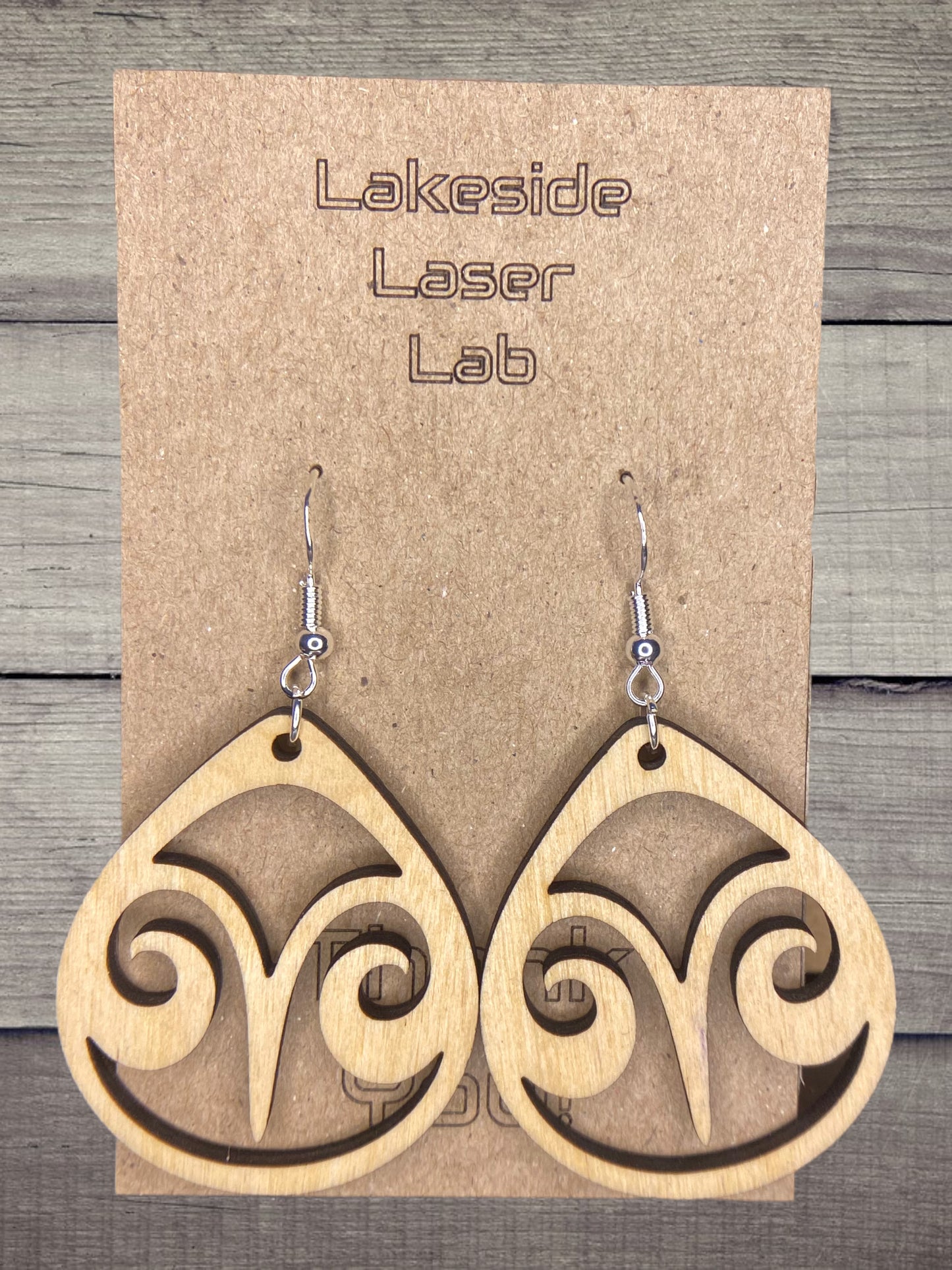 Natural Wood Zodiac Dangles (All Signs Available)